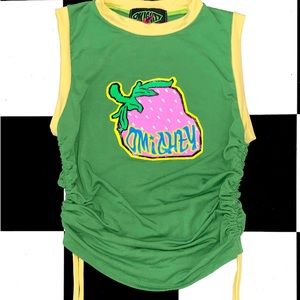 Omighty Strawberry Tank with Stickers and Tote Bag